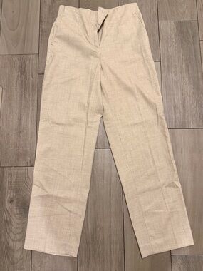 H&M Beige Straight-Leg Trousers